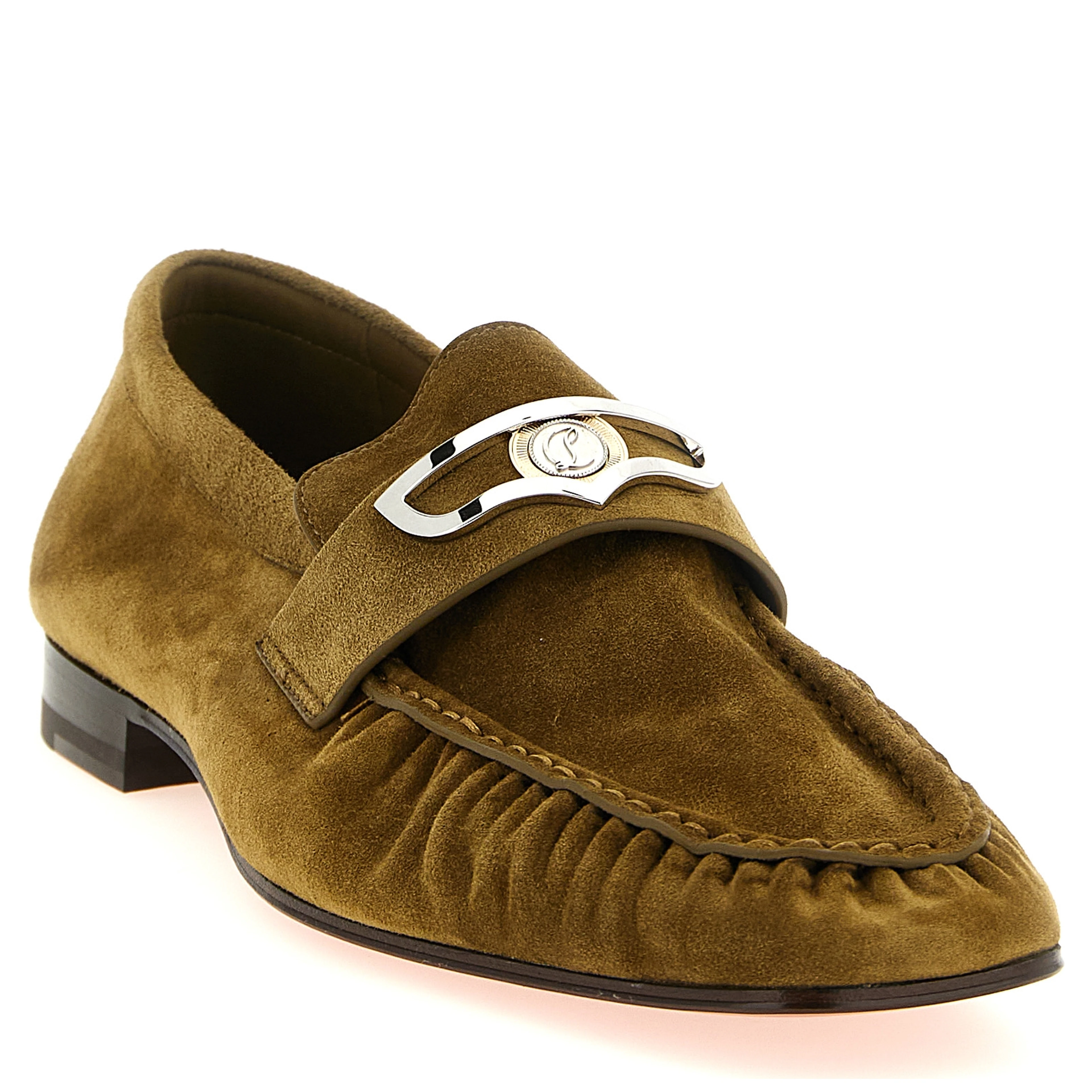 Brown Calfskin Slip-On Loafers