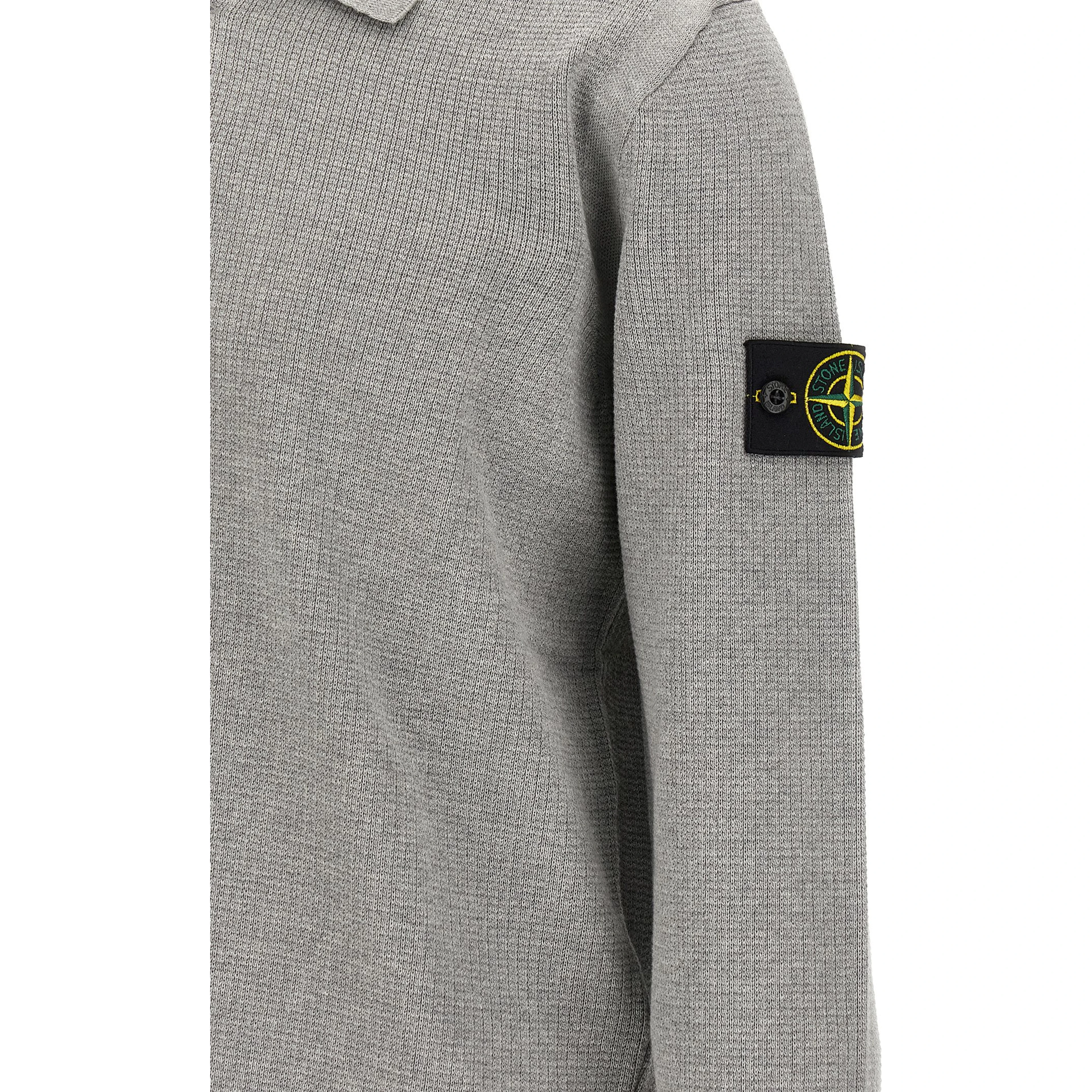 Gray Cotton Polo Shirt