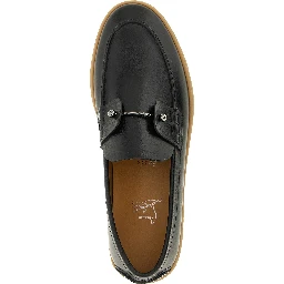 Black Calfskin Slip-On Loafers