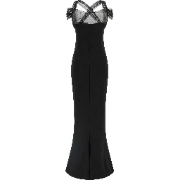 Black Viscose Long Dress