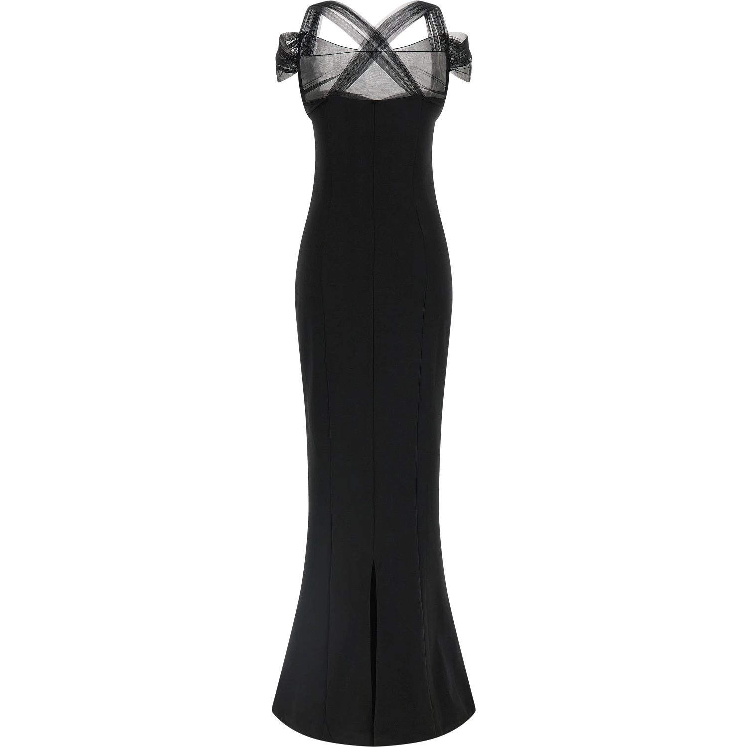 Black Viscose Long Dress