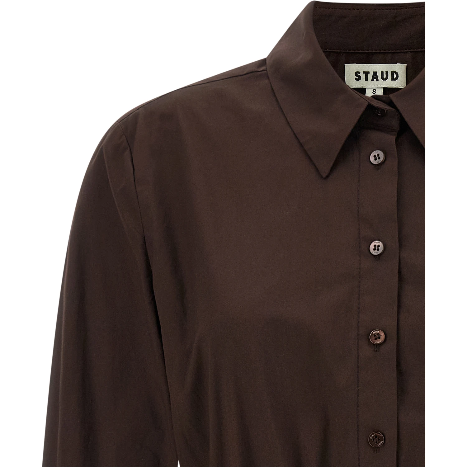 Brown Cotton Short Dress