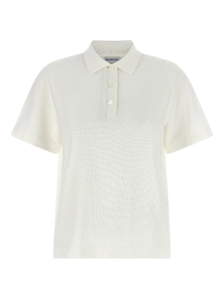 White Cotton Polo Shirt