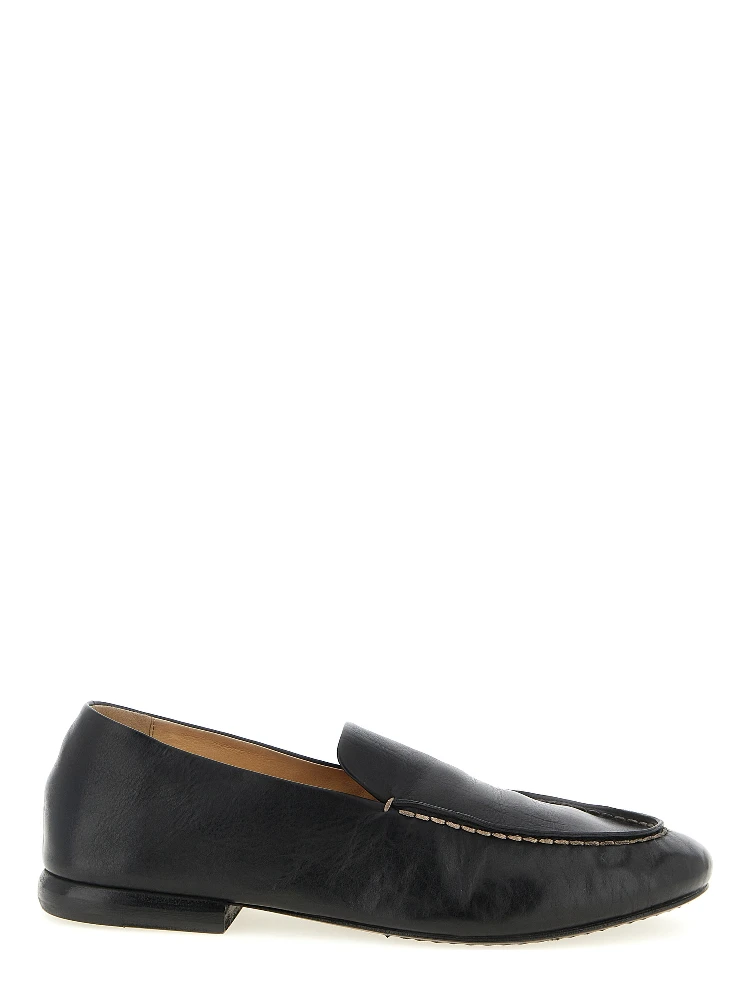 Black Calfskin Slip-On Loafers