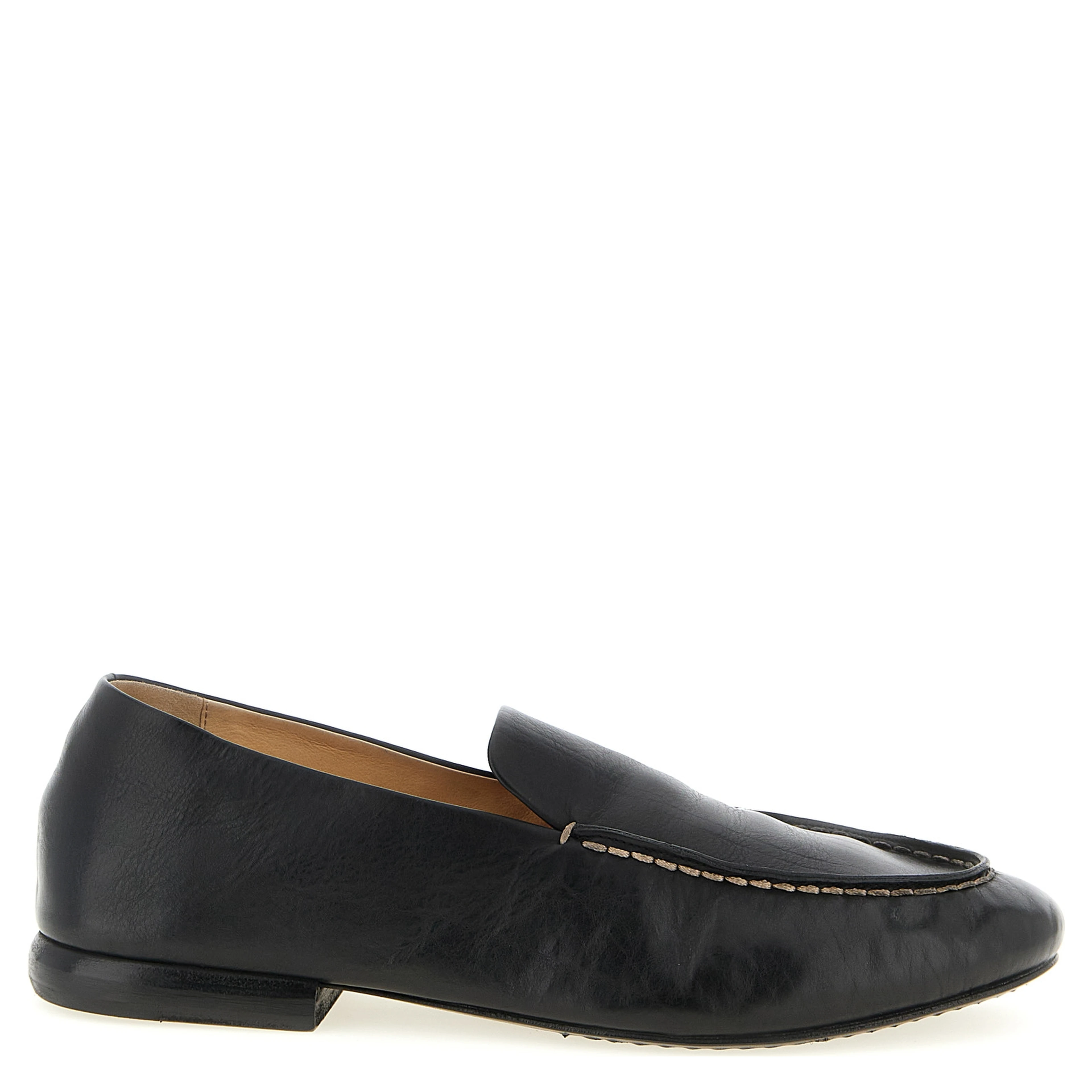 Black Calfskin Slip-On Loafers