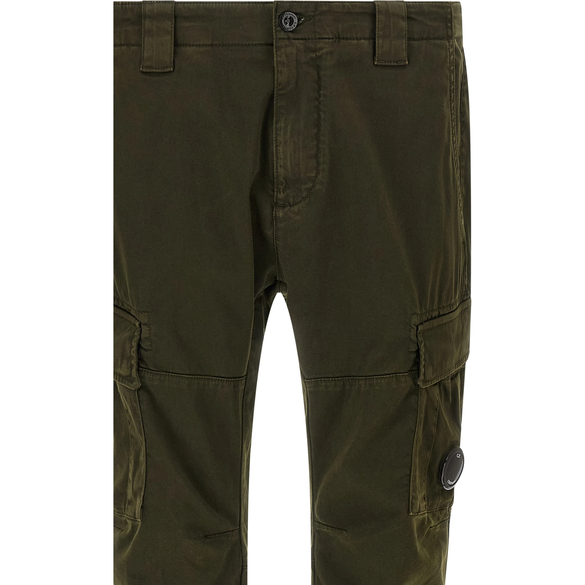 Bicolor Cotton Cargo Pants