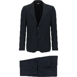 Blue Wool Two-Piece Suit