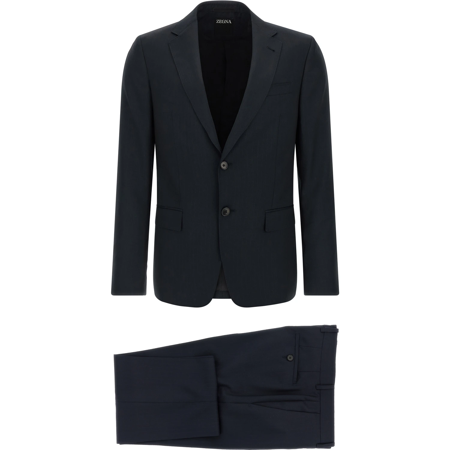 Blue Wool Two-Piece Suit