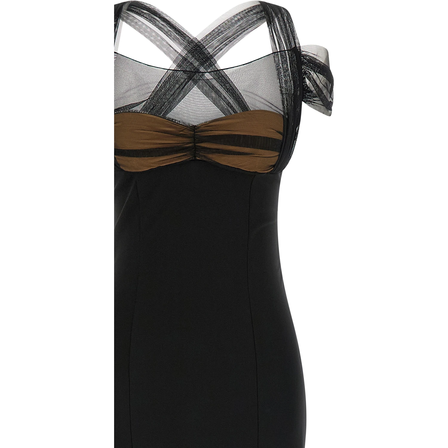 Black Viscose Long Dress