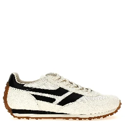 Bicolor Polyester Athletic Sneakers