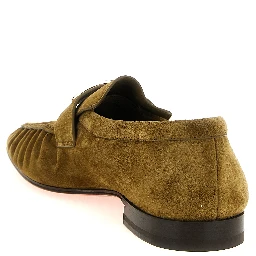 Brown Calfskin Slip-On Loafers