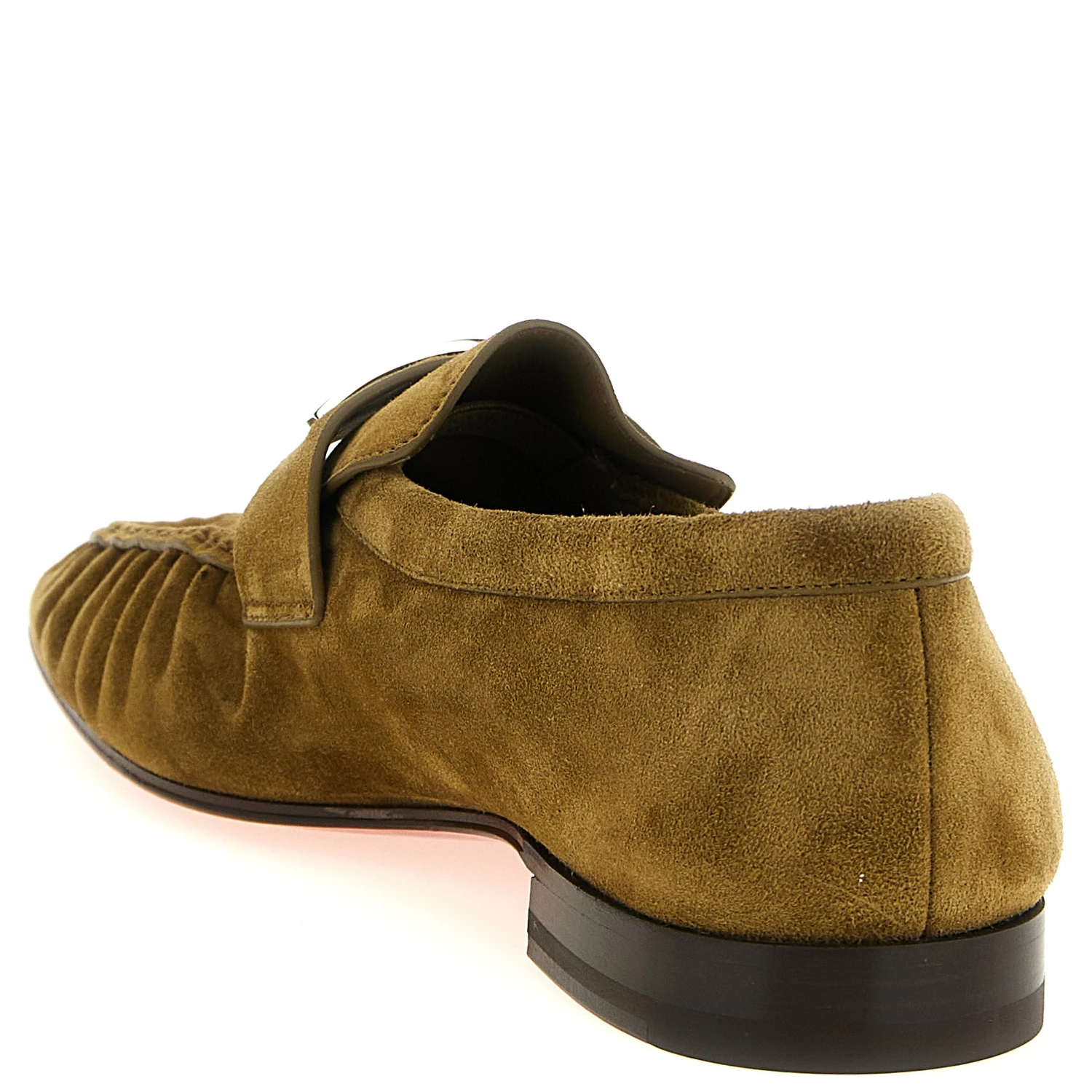 Brown Calfskin Slip-On Loafers