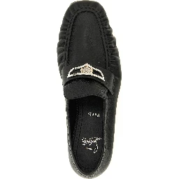 Black Calfskin Slip-On Loafers