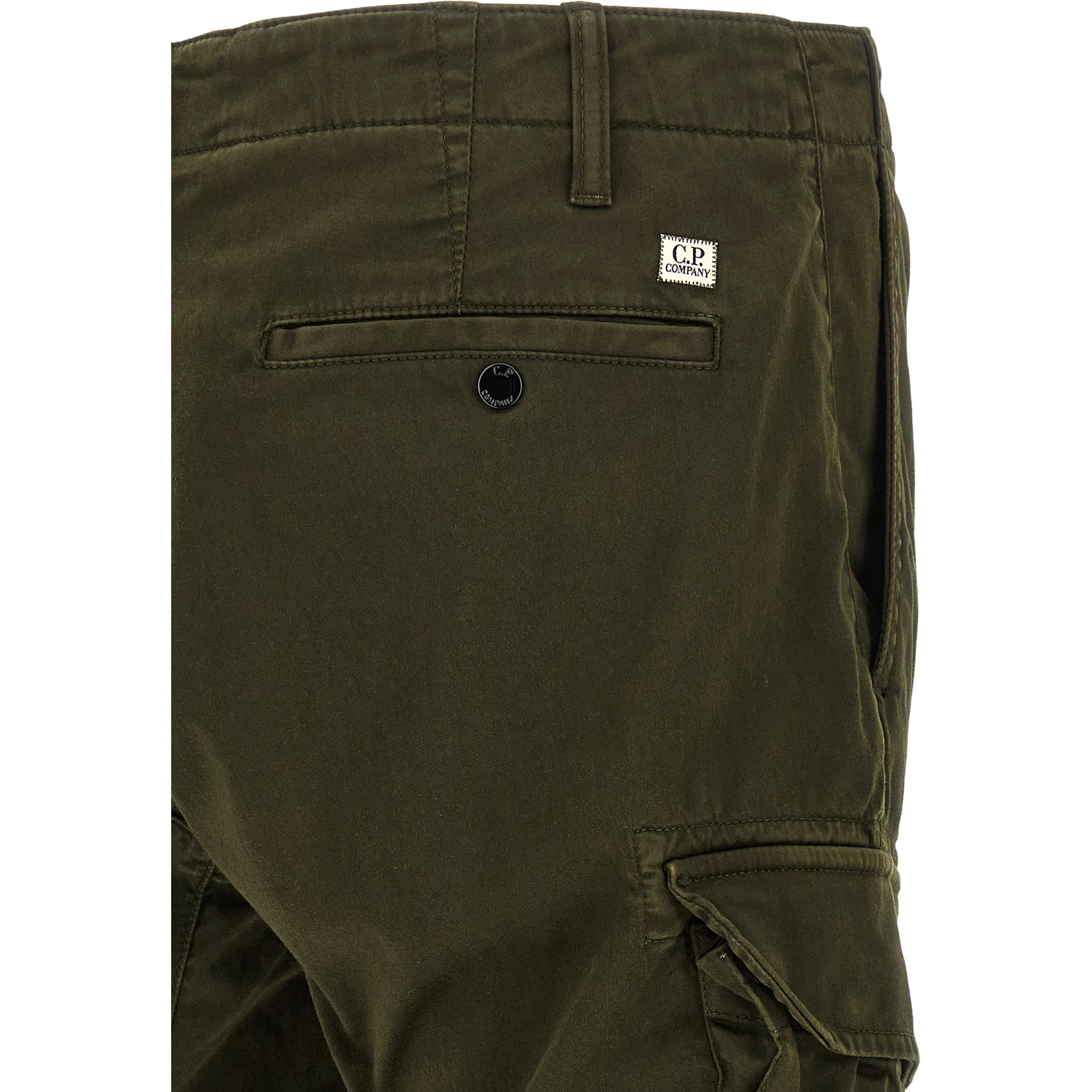 Bicolor Cotton Cargo Pants