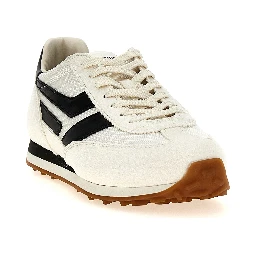 Bicolor Polyester Athletic Sneakers