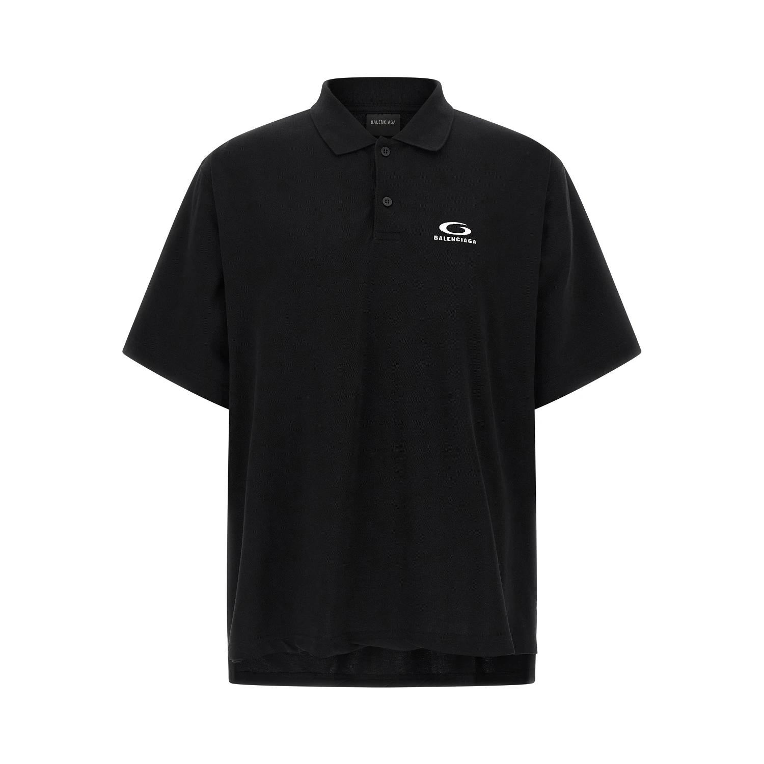 Black Cotton Polo Shirt