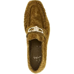 Brown Calfskin Slip-On Loafers