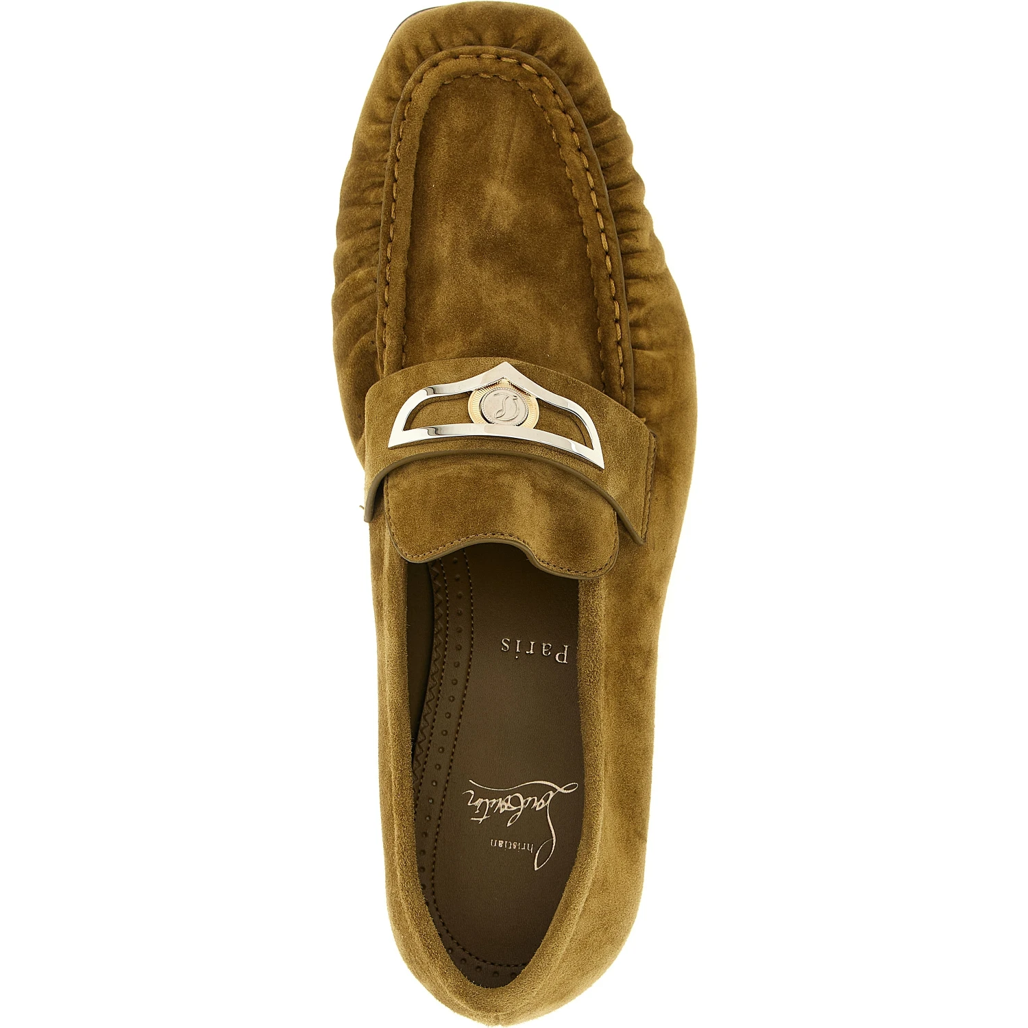 Brown Calfskin Slip-On Loafers