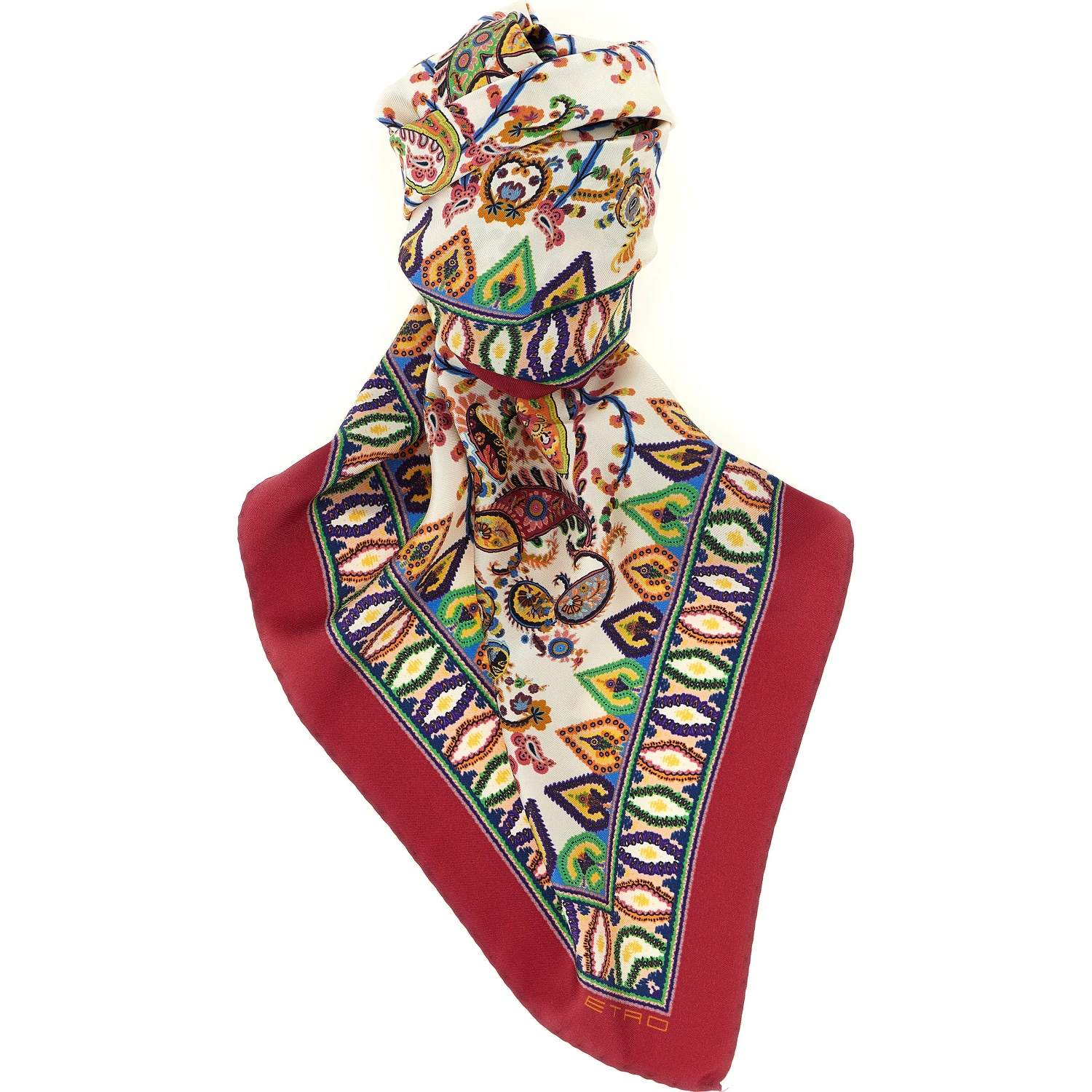 Multicolor Silk Foulard