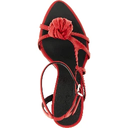 Multicolor Calfskin Stiletto Heel Sandals