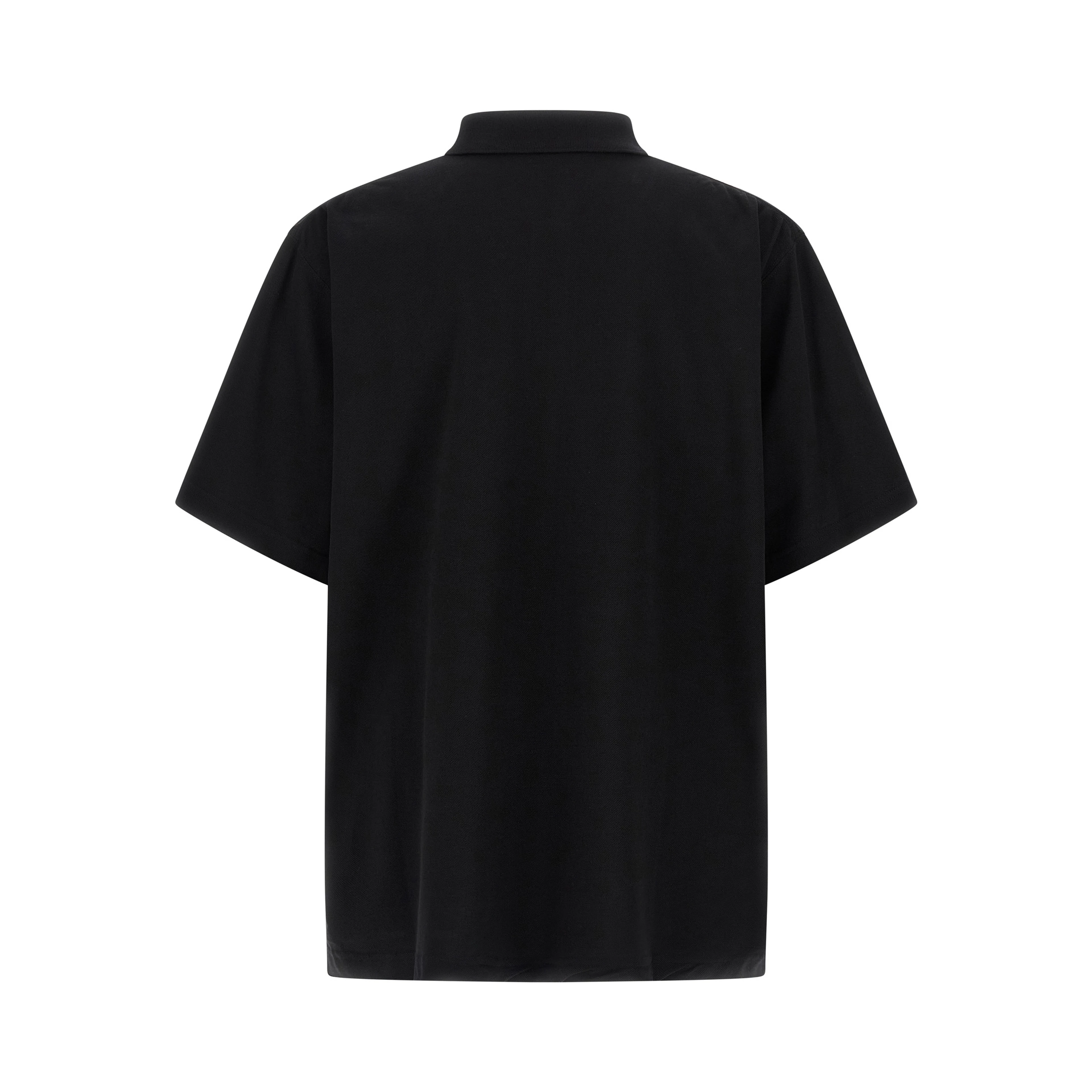 Black Cotton Polo Shirt