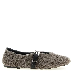 Gray Calfskin Ballet Flats