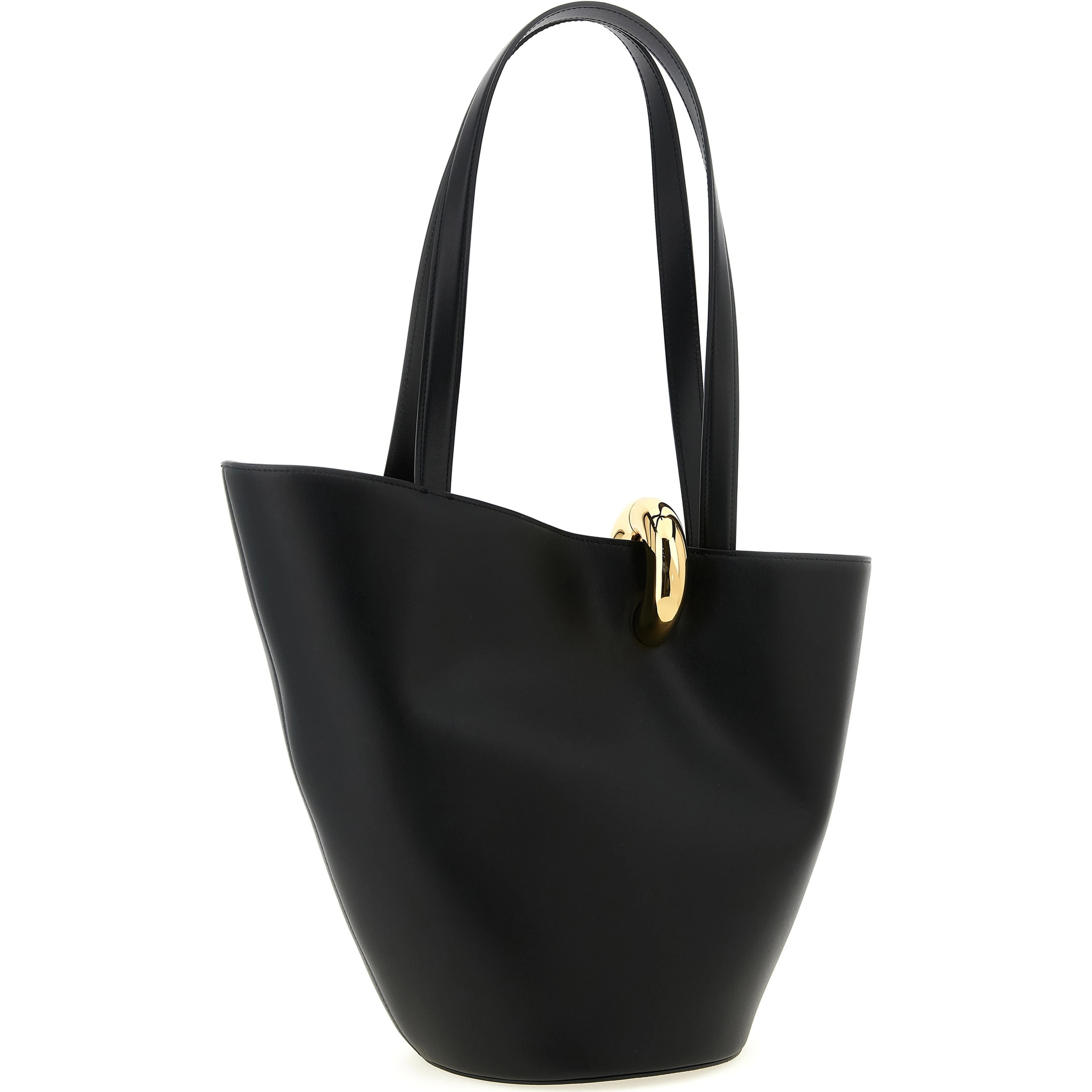 Black Cowhide Shoulder Bag