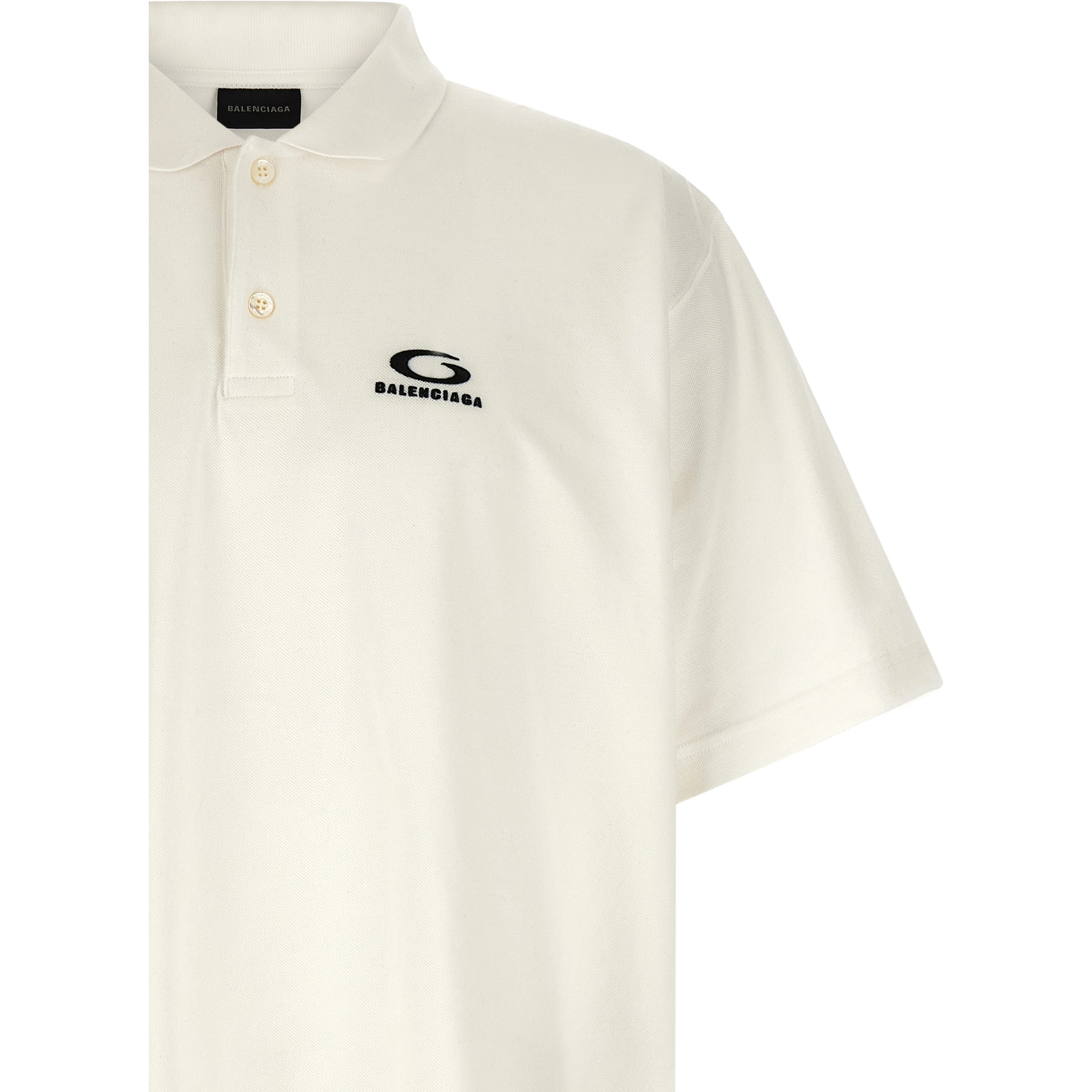 White Cotton Polo Shirt