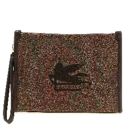 Multicolor Cotton Clutch Bag