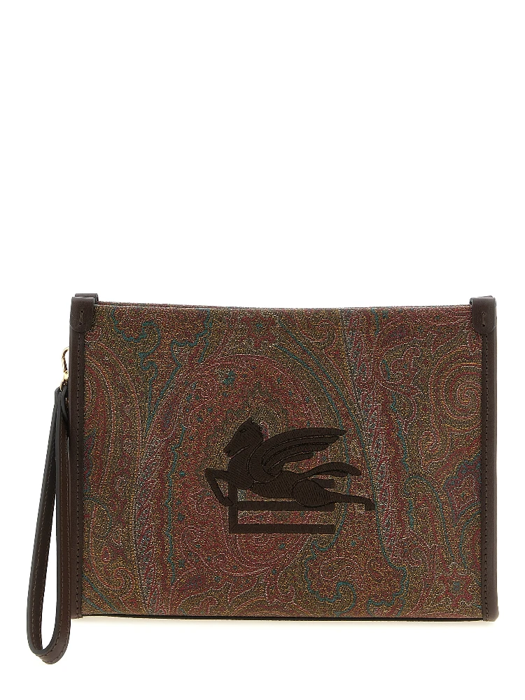 Multicolor Cotton Clutch Bag