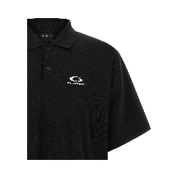 Black Cotton Polo Shirt