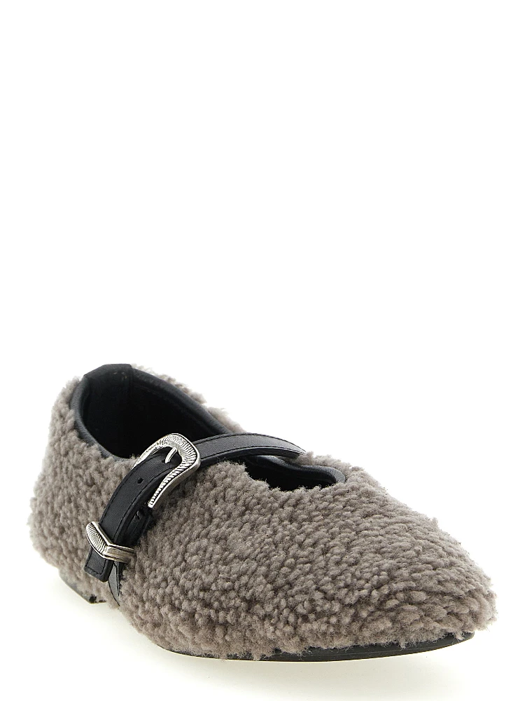 Gray Calfskin Ballet Flats alternative