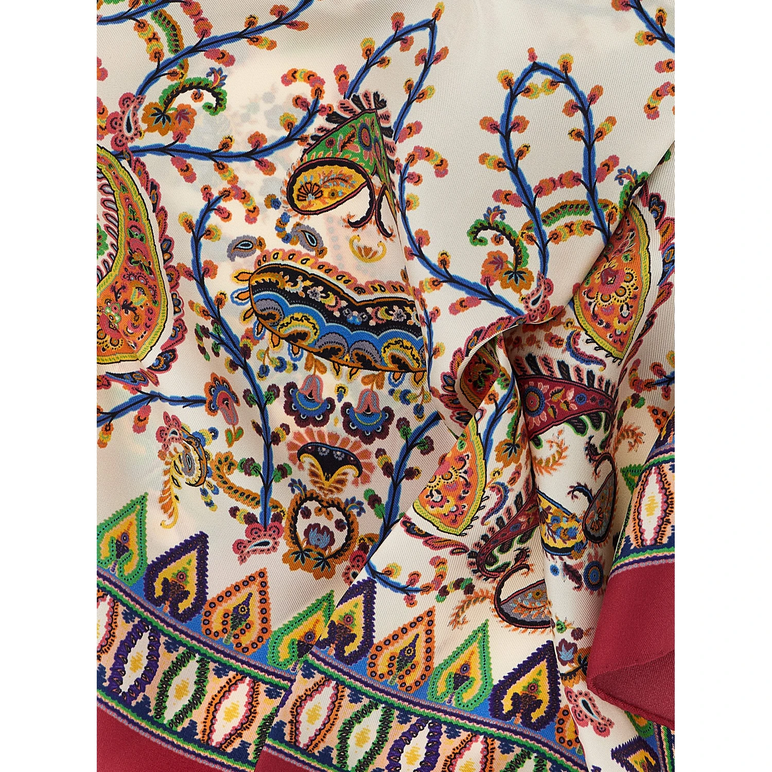 Multicolor Silk Foulard