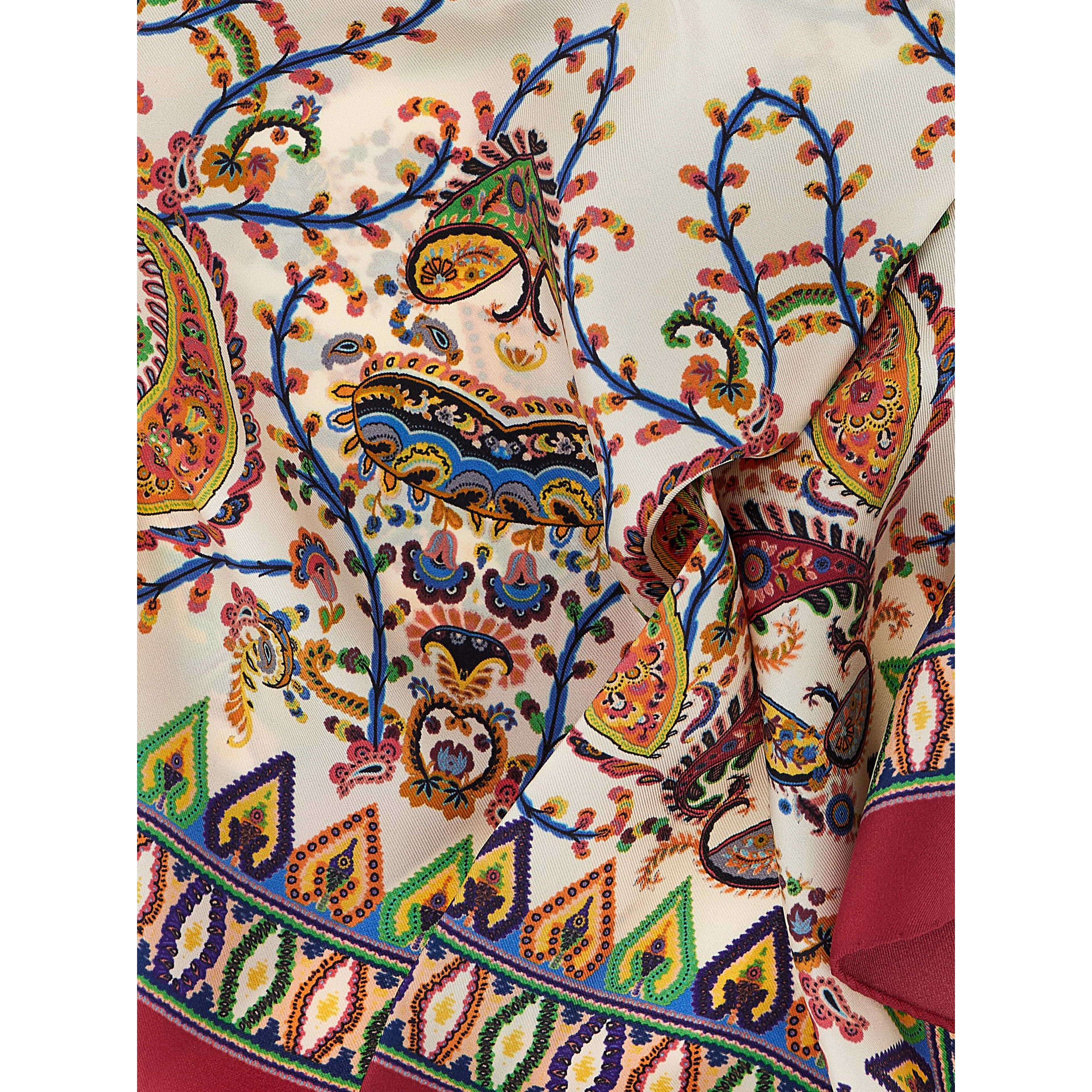 Multicolor Silk Foulard