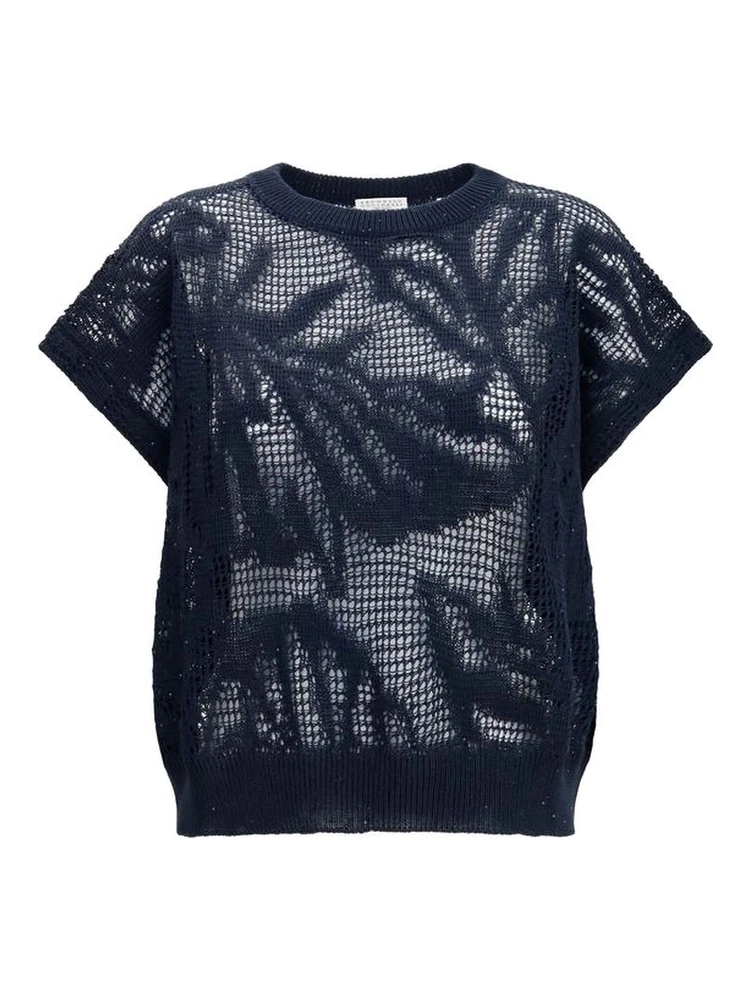 Blue Linen T-Shirt