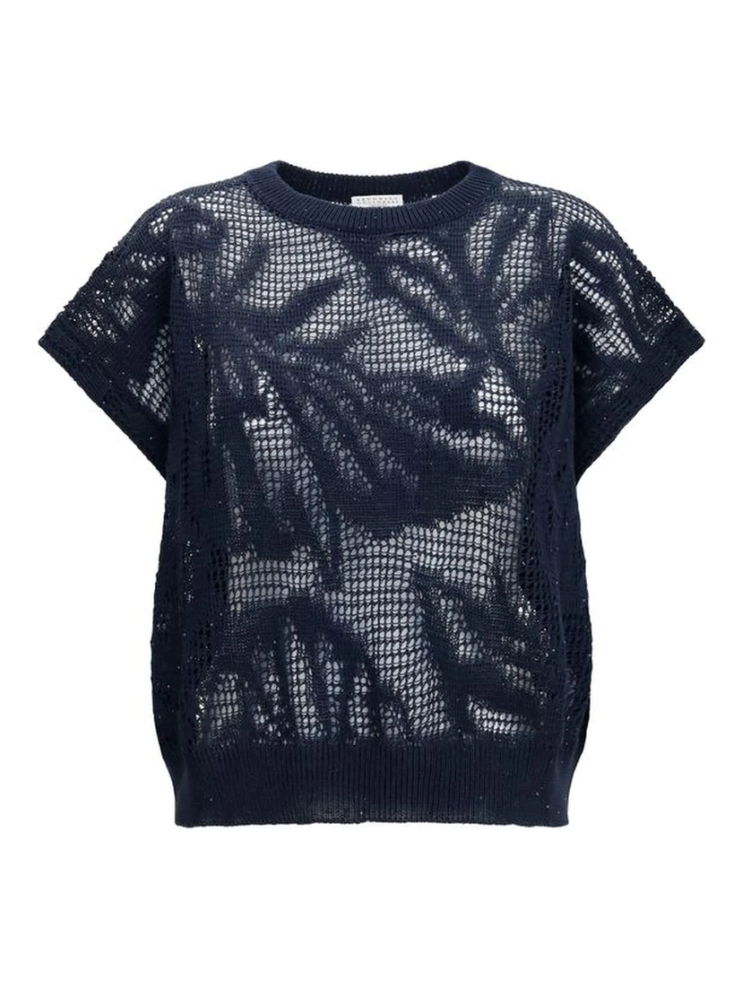 Blue Linen T-Shirt