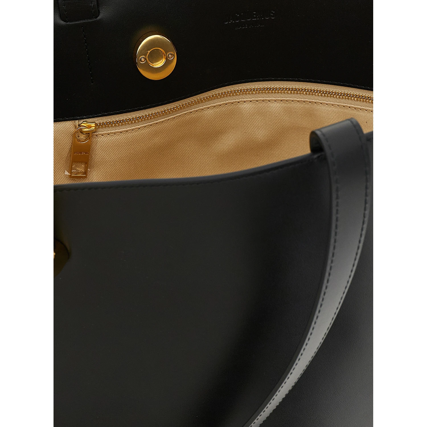 Black Cowhide Shoulder Bag