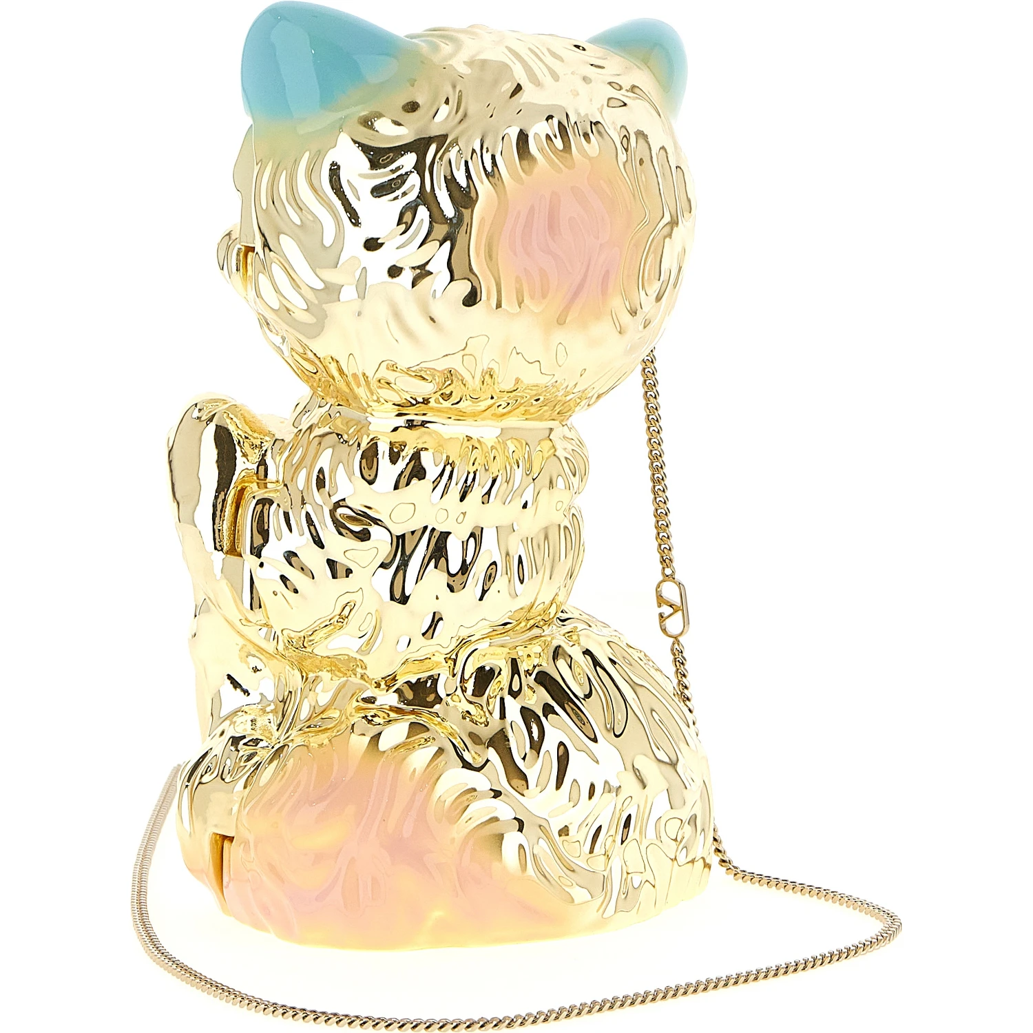 Gold Acetate Clutch Bag