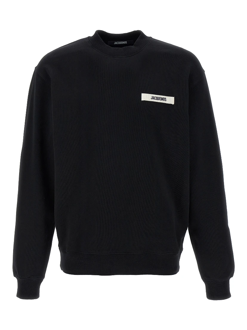 Black Cotton Sweatshirt