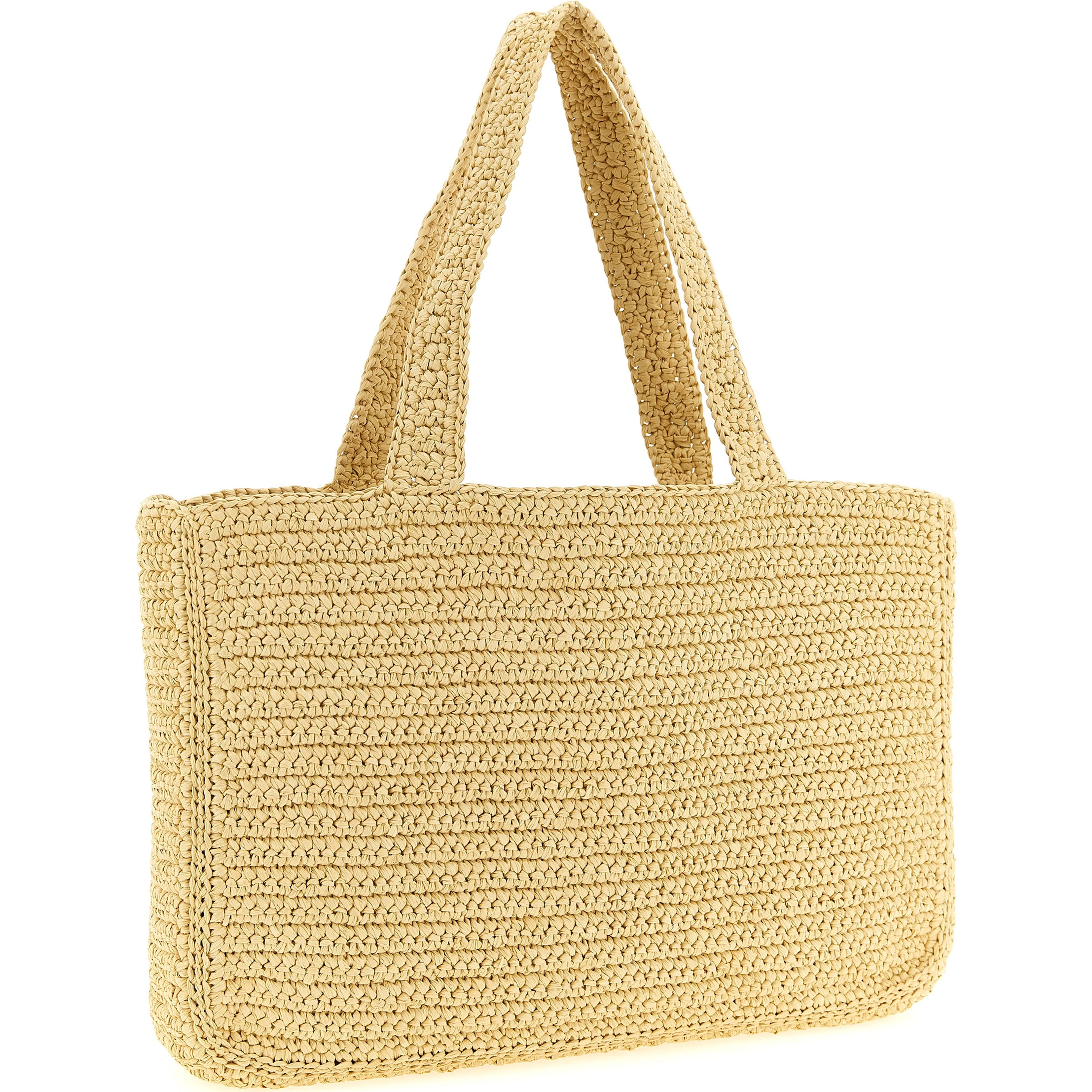 White Viscose Tote Bag