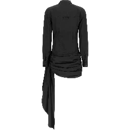 Black Cotton Short Dress