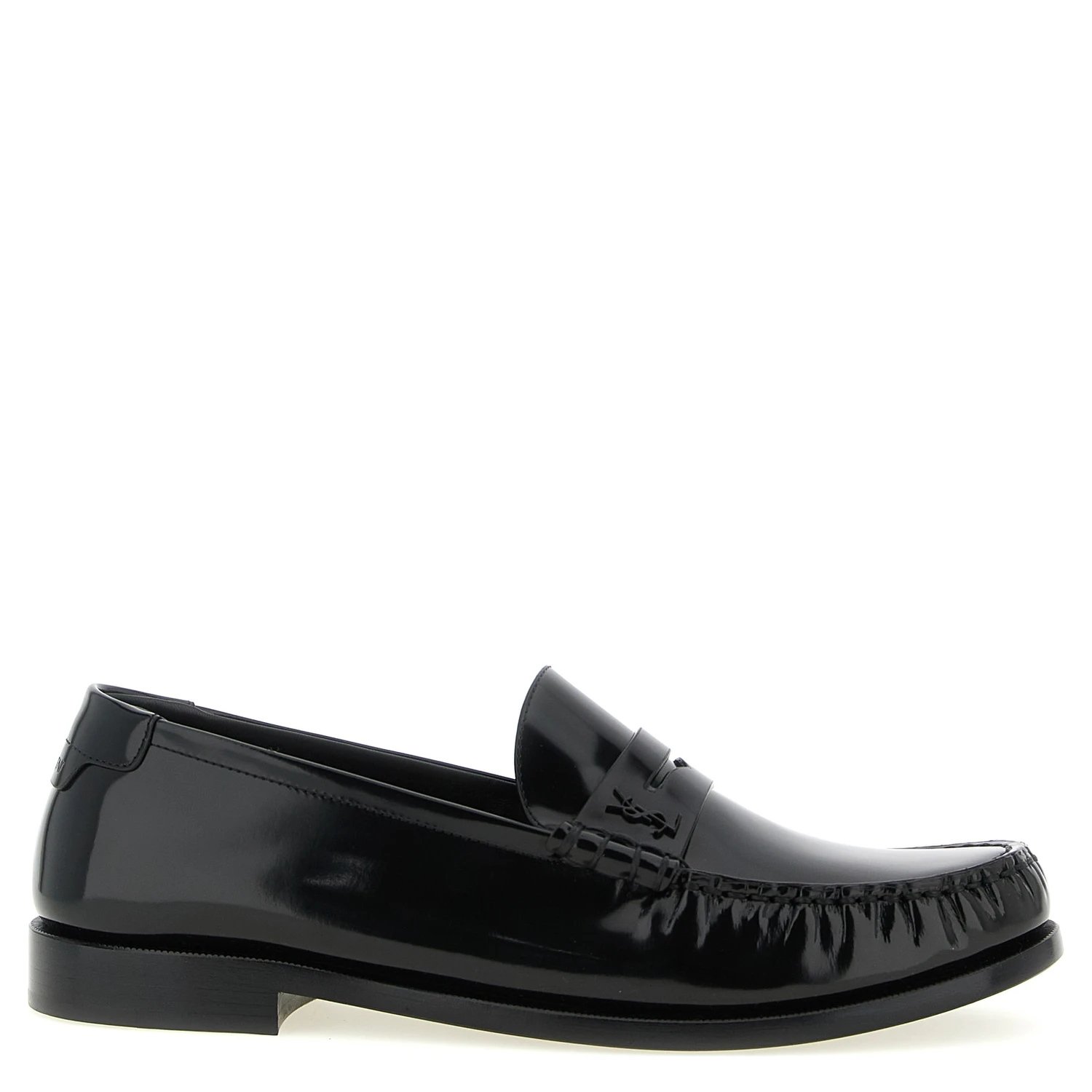 Black Calfskin Slip-On Loafers