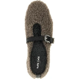 Gray Calfskin Ballet Flats