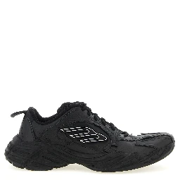 Black Calfskin Athletic Sneakers