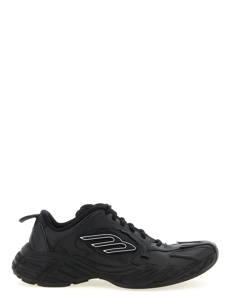 Black Calfskin Athletic Sneakers
