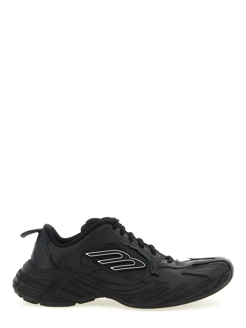 Black Calfskin Athletic Sneakers