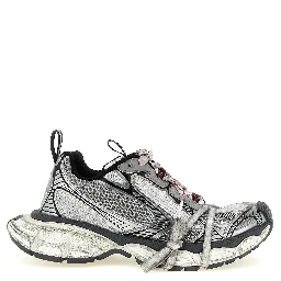 Gray Polyethylene Athletic Sneakers
