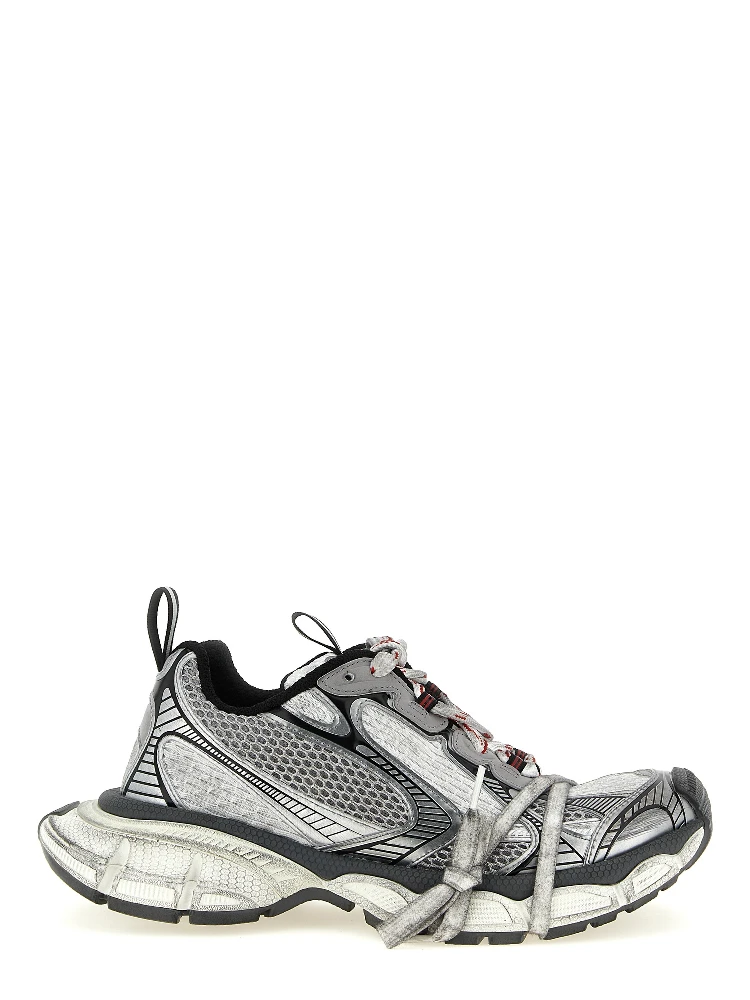 Gray Polyethylene Athletic Sneakers