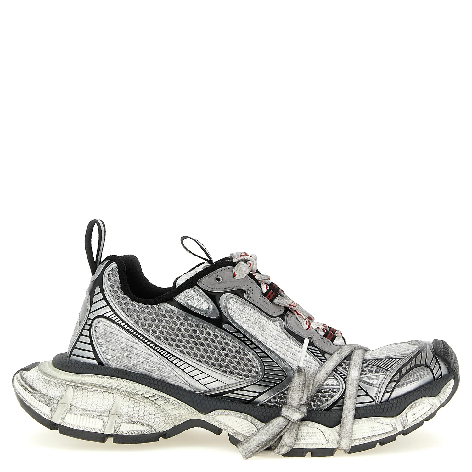 Gray Polyethylene Athletic Sneakers