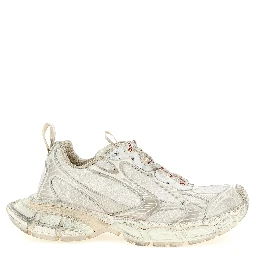 Silver Polyethylene Athletic Sneakers